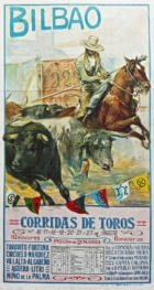 "Poster of bulls, Bilbao"